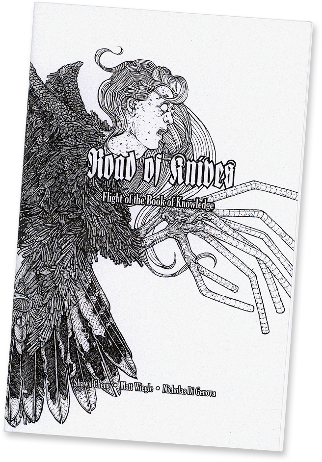 Road of Knives: Flight of the Book of Knowledge by Shawn Cheng, Matt Wiegle, and Nicholas Di Genova